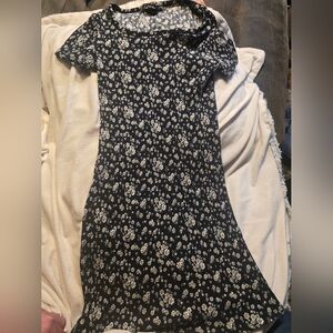 Art Class Black and White Floral Dress